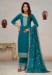 Picture of Nice Silk Teal Straight Cut Salwar Kameez