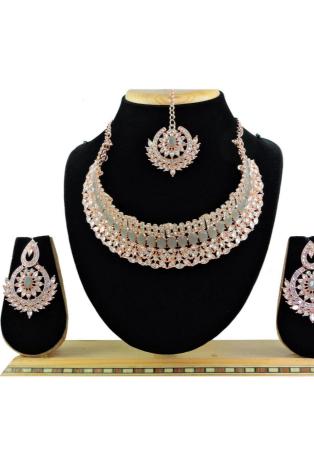 Picture of Ravishing Chiffon Grey Necklace Set