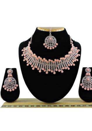 Picture of Beauteous Chiffon Burly Wood Necklace Set