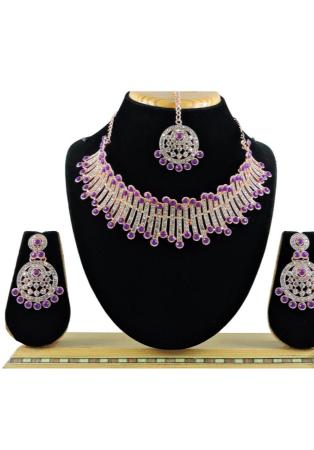 Picture of Lovely Chiffon Pink Necklace Set