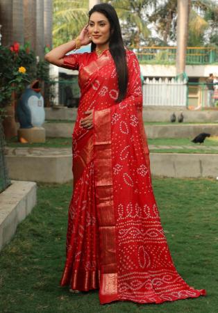 Picture of Elegant Silk Crimson Saree