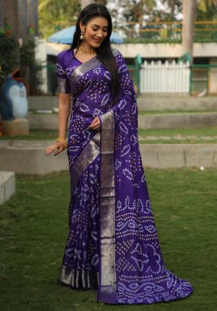 Picture of Good Looking Silk Midnight Blue Saree