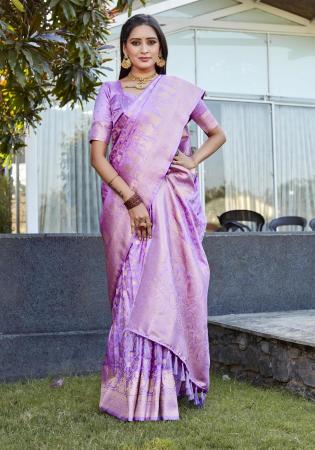 Picture of Taking Satin & Silk Plum Saree