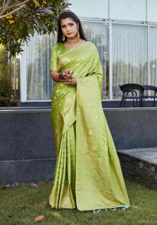 Picture of Exquisite Satin & Silk Dark Khaki Saree