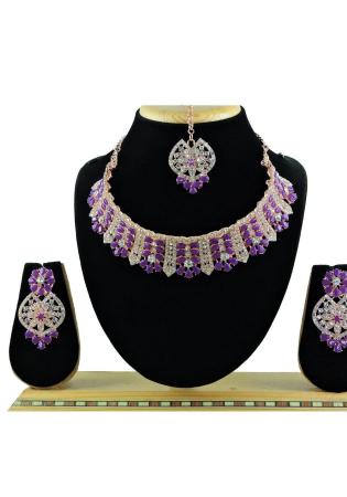 Picture of Graceful Purple Necklace Set