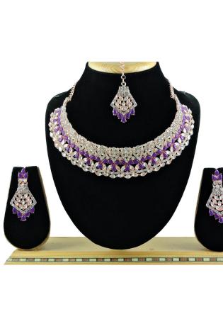 Picture of Well Formed Purple Necklace Set