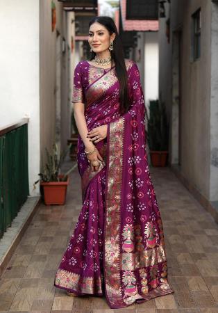 Picture of Fine Silk Purple Saree