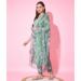 Picture of Graceful Silk Dark Sea Green Readymade Salwar Kameez