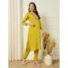 Picture of Statuesque Silk Golden Rod Readymade Salwar Kameez