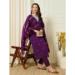 Picture of Excellent Silk Purple Readymade Salwar Kameez