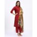 Picture of Magnificent Cotton Fire Brick Readymade Salwar Kameez