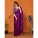 Picture of Resplendent Chiffon & Silk Purple Saree