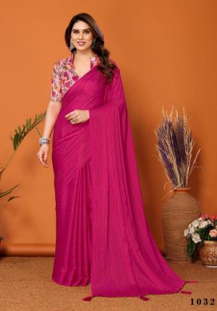 Picture of Sublime Chiffon & Silk Medium Violet Red Saree