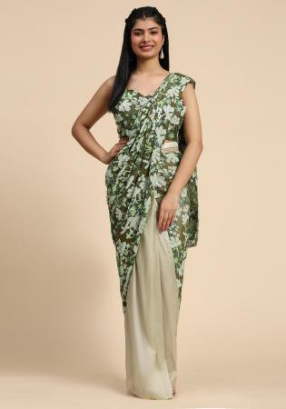 Picture of Taking Silk & Organza Dark Sea Green Saree