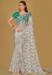 Picture of Enticing Brasso & Organza Off White Saree