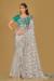 Picture of Enticing Brasso & Organza Off White Saree