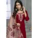 Picture of Rayon & Cotton Maroon Readymade Salwar Kameez