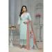 Picture of Rayon & Cotton Light Steel Blue Readymade Salwar Kameez