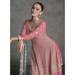 Picture of Georgette Pale Violet Red Straight Cut Salwar Kameez