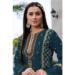 Picture of Organza Dark Slate Grey Straight Cut Salwar Kameez