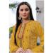 Picture of Organza Golden Rod Straight Cut Salwar Kameez