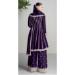 Picture of Ideal Chiffon Purple Straight Cut Salwar Kameez