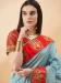 Picture of Nice Georgette & Silk Cadet Blue Saree