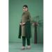 Picture of Silk Dark Olive Green Readymade Salwar Kameez