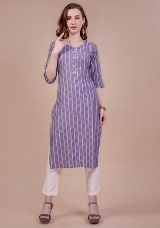 Picture of Magnificent Cotton Dark Orchid Kurtis & Tunic