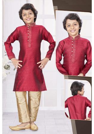 Picture of Sightly Silk Maroon Kurtas