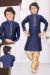 Picture of Comely Silk Navy Blue Kurtas