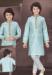 Picture of Fascinating Silk Light Steel Blue Kurtas