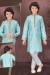 Picture of Fascinating Silk Light Steel Blue Kurtas