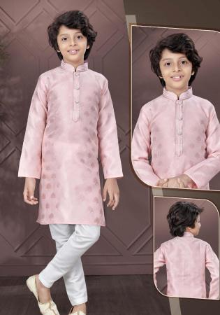 Picture of Resplendent Silk Pink Kurtas