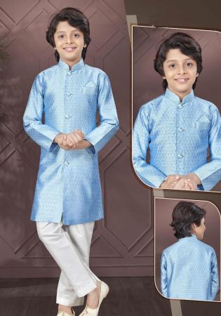 Picture of Comely Silk Sky Blue Kurtas