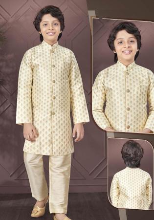 Picture of Statuesque Silk Dark Khaki Kurtas