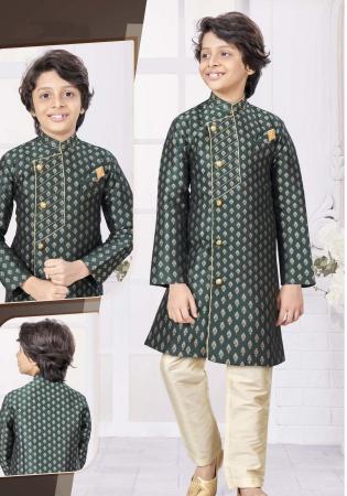 Picture of Pleasing Silk Sea Green Kurtas