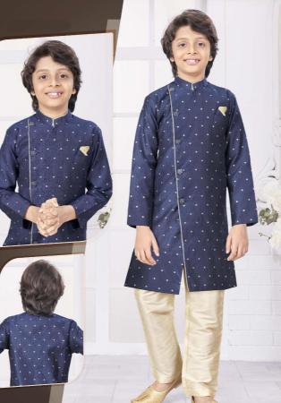 Picture of Beautiful Silk Slate Grey Kurtas