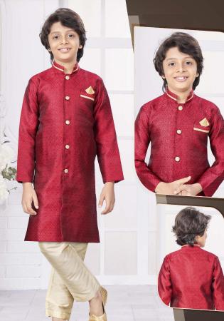 Picture of Bewitching Silk Maroon Kurtas