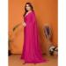 Picture of Charming Georgette Medium Violet Red Saree