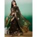 Picture of Radiant Organza Dark Olive Green Saree