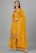 Picture of Sightly Georgette Golden Rod Anarkali Salwar Kameez