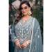 Picture of Georgette Light Slate Grey Straight Cut Salwar Kameez