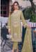 Picture of Georgette Dark Khaki Straight Cut Salwar Kameez