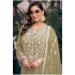 Picture of Georgette Dark Khaki Straight Cut Salwar Kameez