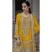 Picture of Chiffon Dark Golden Rod Straight Cut Salwar Kameez