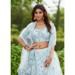 Picture of Satin & Silk Light Steel Blue Lehenga Choli