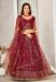 Picture of Well Formed Net Maroon Lehenga Choli