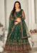 Picture of Bewitching Net Dark Olive Green Lehenga Choli