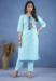 Picture of Cotton & Silk Pale Turquoise Kurtis And Tunic